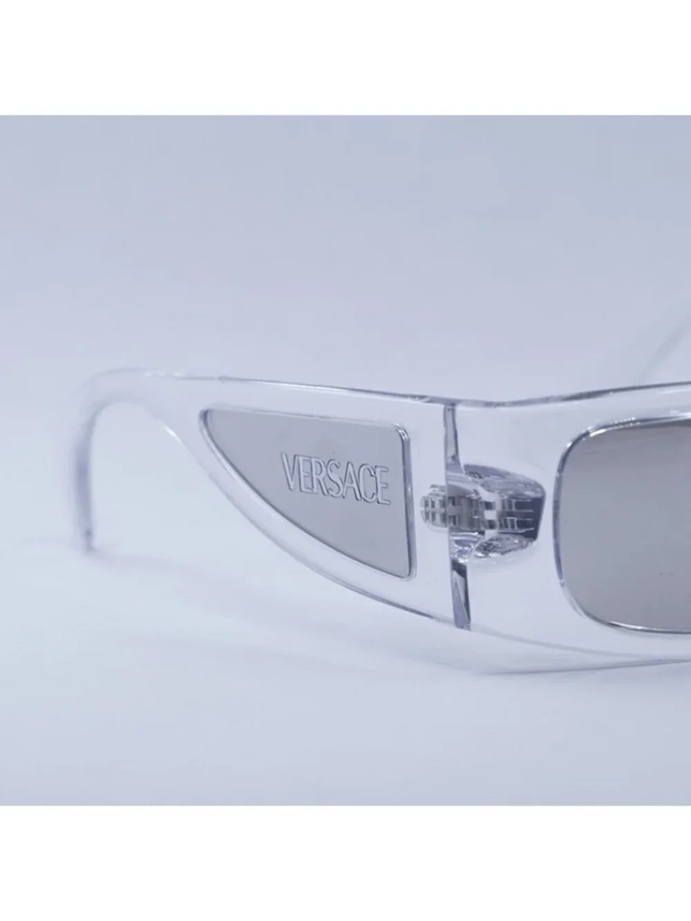Versace VE4482 148/8V Sunglasses Transparent Rectangle Frame, Clear Lenses